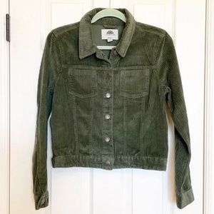 1 Sunset Lane corduroy jacket olive green small